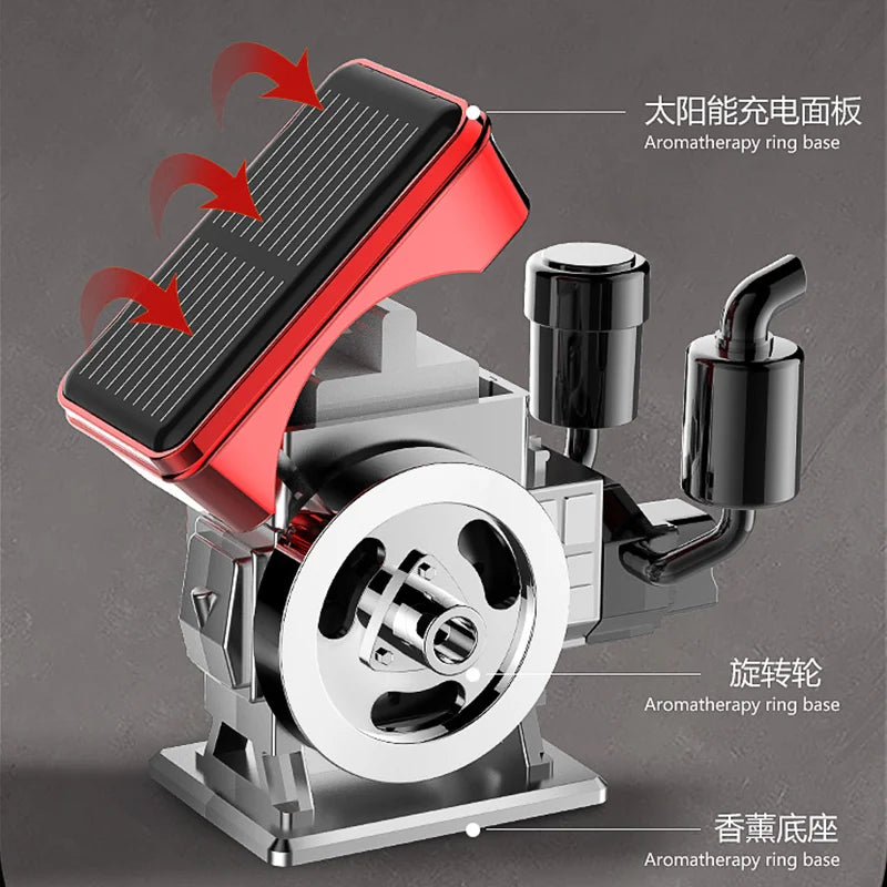 Car Perfume Accessories Retro Tractor Engine Solar Perfume Funny Car Perfume Car Dashboard Perfume Base