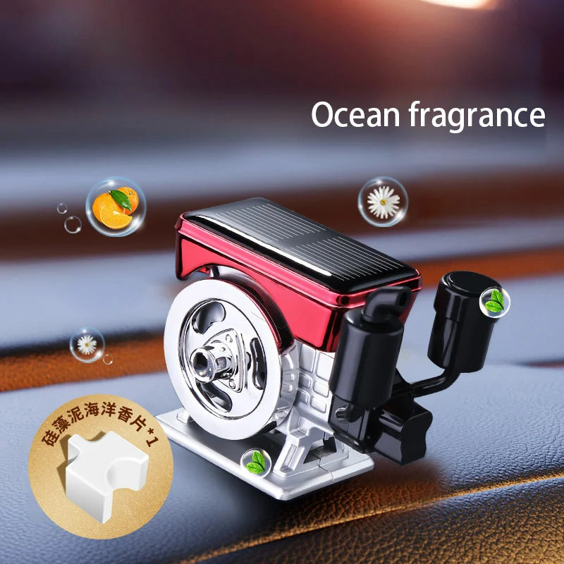 Car Perfume Accessories Retro Tractor Engine Solar Perfume Funny Car Perfume Car Dashboard Perfume Base