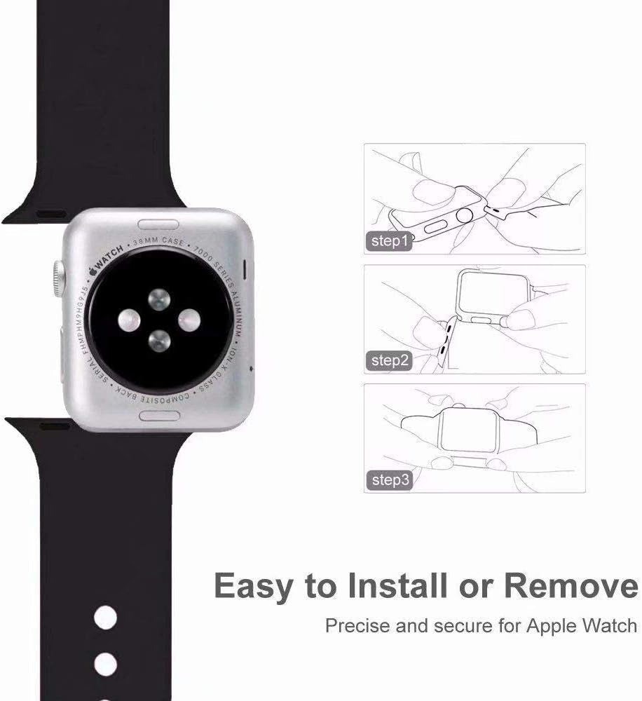 4 Pack Watch Band for 38Mm 40Mm 42Mm 44Mm Watch,Soft Sport Bands Replacement for Watch Series/6/5/4/3/2/1 Women Men