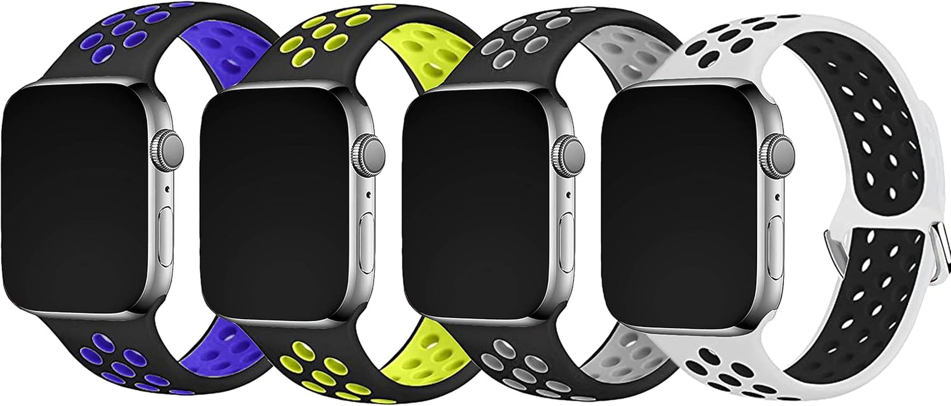 4 Pack Watch Band for 38Mm 40Mm 42Mm 44Mm Watch,Soft Sport Bands Replacement for Watch Series/6/5/4/3/2/1 Women Men
