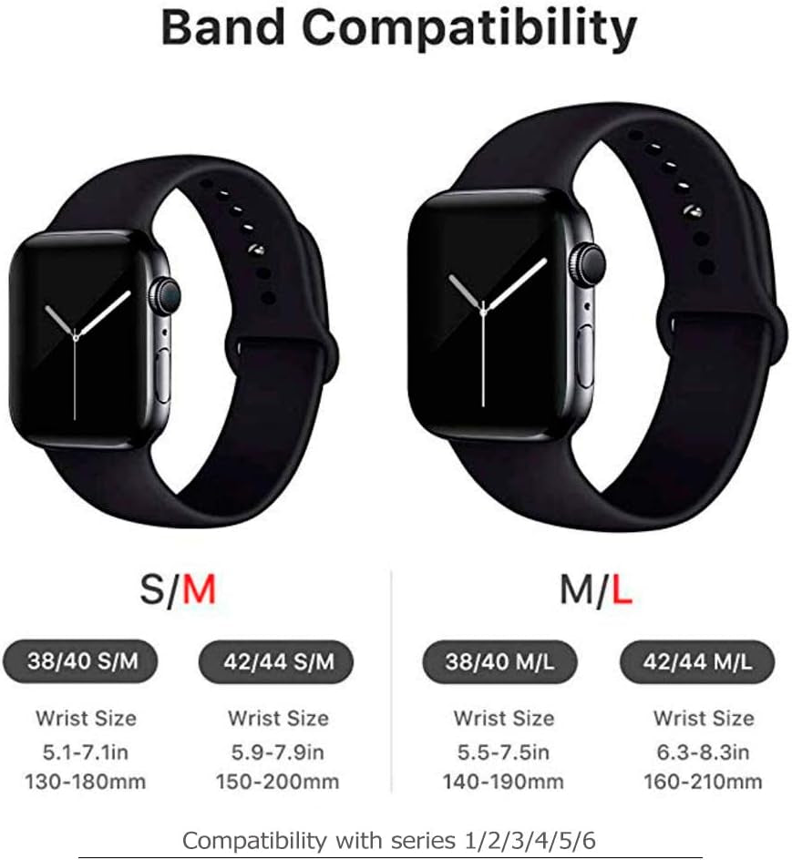 4 Pack Watch Band for 38Mm 40Mm 42Mm 44Mm Watch,Soft Sport Bands Replacement for Watch Series/6/5/4/3/2/1 Women Men