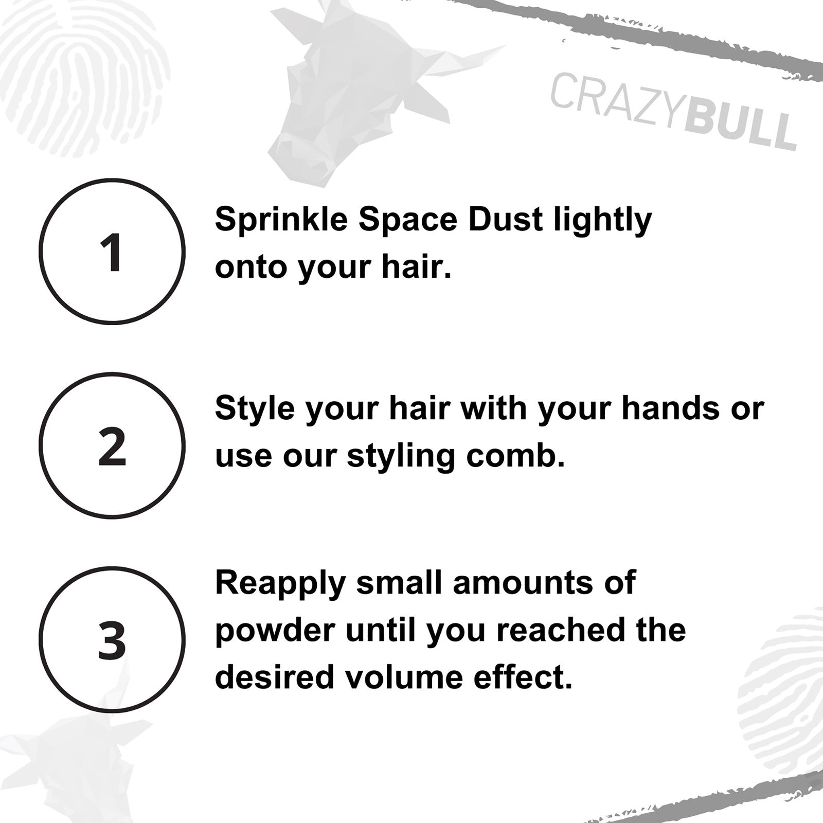 2 Pack Spacedust Hair Texture Powder by Crazy Bull Hair for Men - 0.7 Oz Powder
