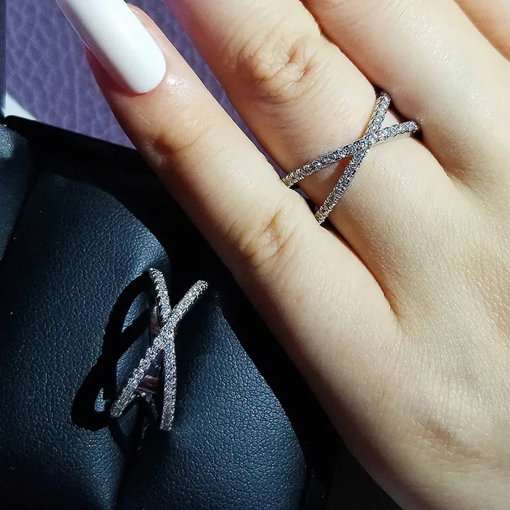 2023 New Trendy Gold Silver Color round Fashion Ring for Girl Lovers Love Party Gift Jewelry Free Shipping Items  R5946
