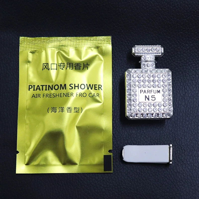 Diamond Perfume Bottle Car Air Freshener Interior Accessories Diamond Perfume Bottle Car Air Vent