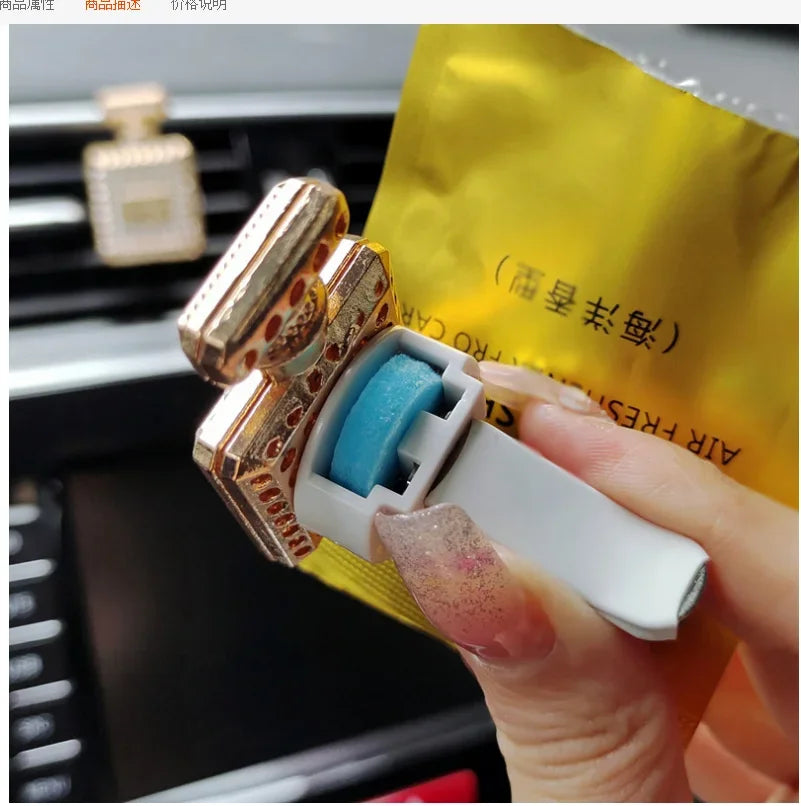 Diamond Perfume Bottle Car Air Freshener Interior Accessories Diamond Perfume Bottle Car Air Vent