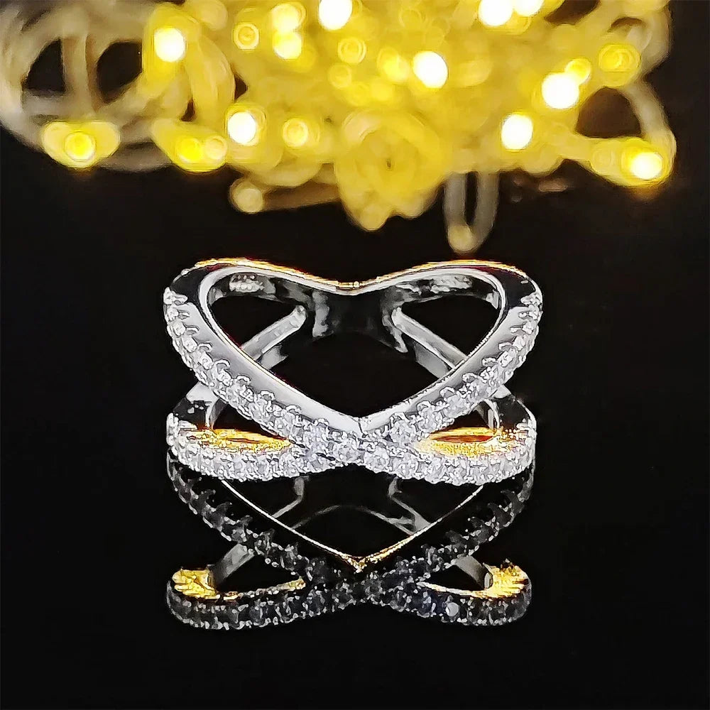2023 New Trendy Gold Silver Color round Fashion Ring for Girl Lovers Love Party Gift Jewelry Free Shipping Items  R5946