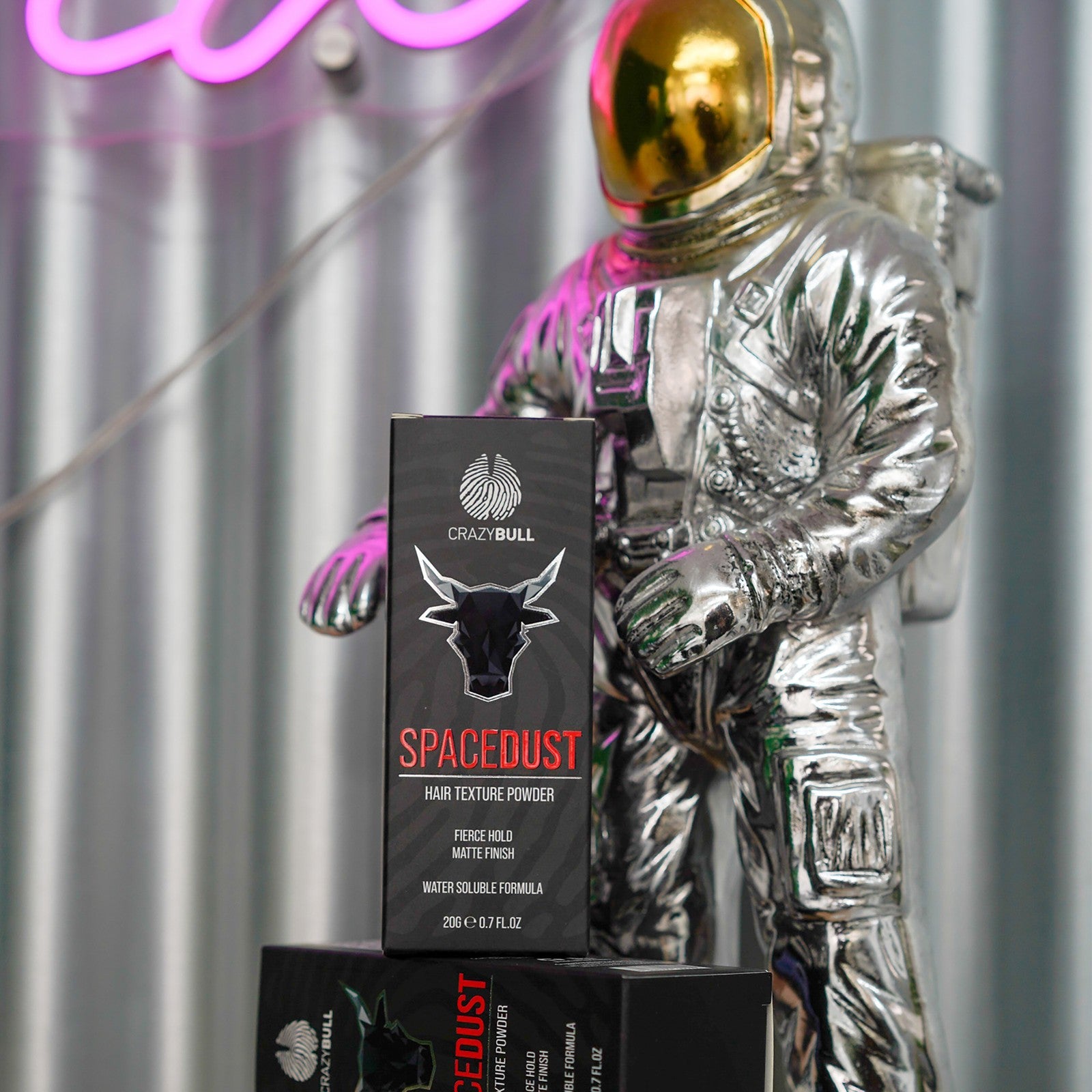 2 Pack Spacedust Hair Texture Powder by Crazy Bull Hair for Men - 0.7 Oz Powder